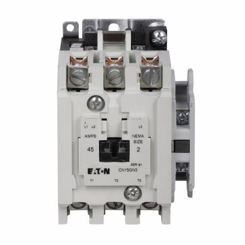 CN15GN4AB Freedom 1/3-Phase G-Frame Non-Reversing NEMA Contactor With Steel Mounting Plate, 110/120 V AC V Coil, 45 A, 1NO Contact, 4 Poles