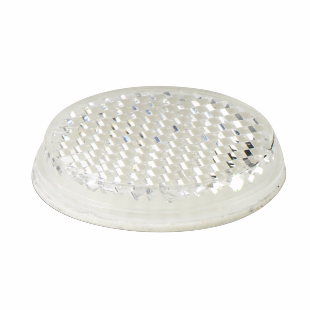 6200A-6504 Photoelectric Sensor Retroreflector, 1-1/4 in Dia, Corner Cube Target, Adhesive Mount