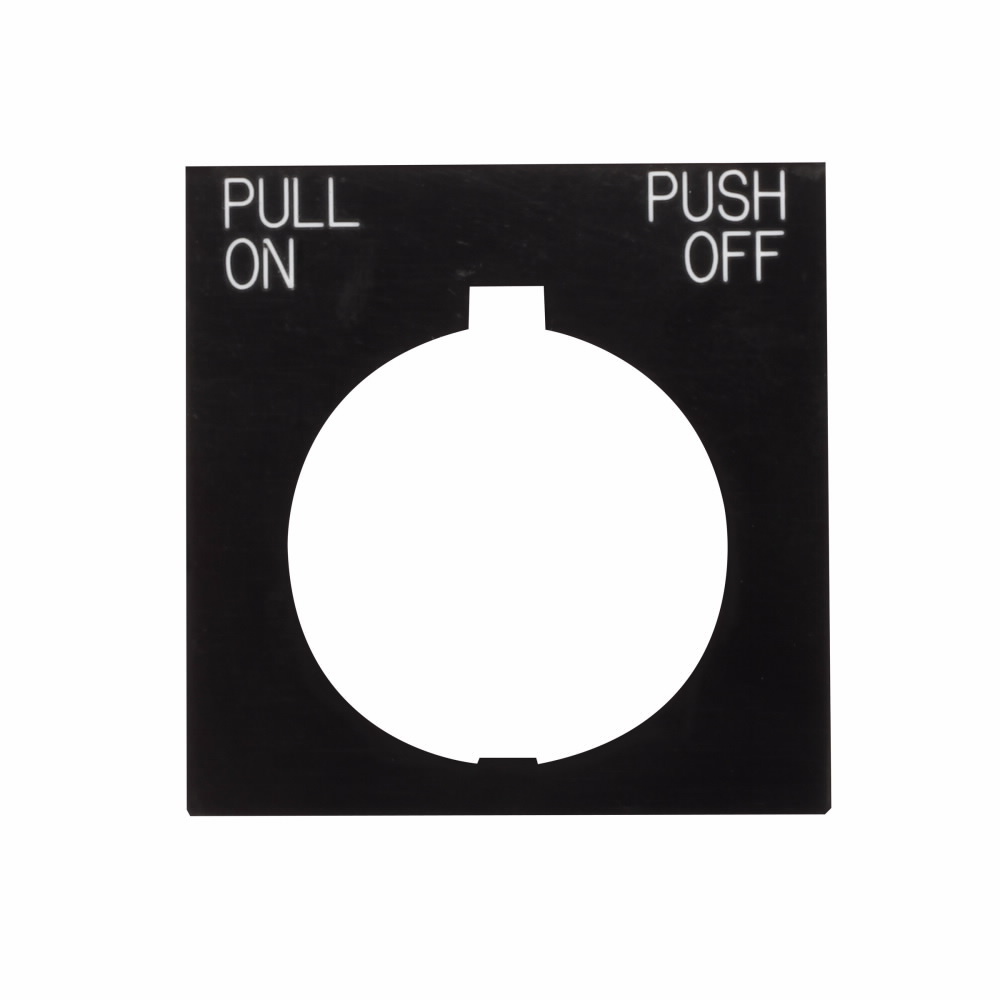 HT8RP79 HT800 Oversize Oiltight/Watertight Legend Plate, 1.27 mm H x 38.1 mm W, Round Plate, Plastic, Yellow Field