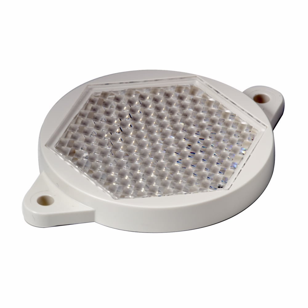 E65KR55 Photoelectric Sensor Retroreflector, 2.48 in L x 0.34 in W x 3.38 in H, 2 in Optimum Range