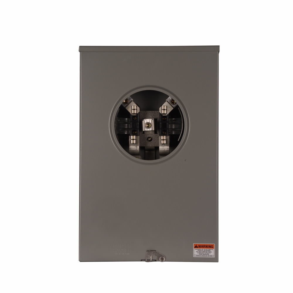 UTRS2138BCH Residential Single Position Meter Socket, 200 Amp, 1 Phase, Ringless, Horn, 4 Jaw, OH, UG, 600V, Triplex, 3 Wire