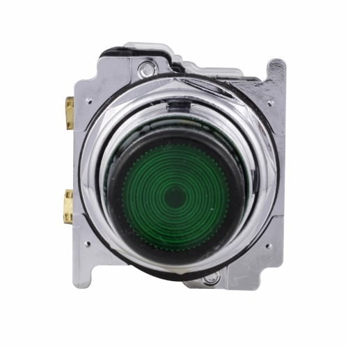 10250T75G Heavy Duty Oil/Watertight Illuminated Pushbutton, 30.5 mm, 1NO Contact, Green