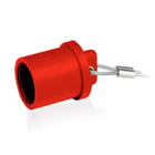 16 Series Female, Protective Cap, Commercial Grade, Cam-Type Connector, Red