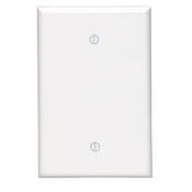 86114 Oversized Blank Wall Plate, 1 Gangs, 3-1/2 in W x 5-1/4 in H, Thermoset Plastic, Ivory
