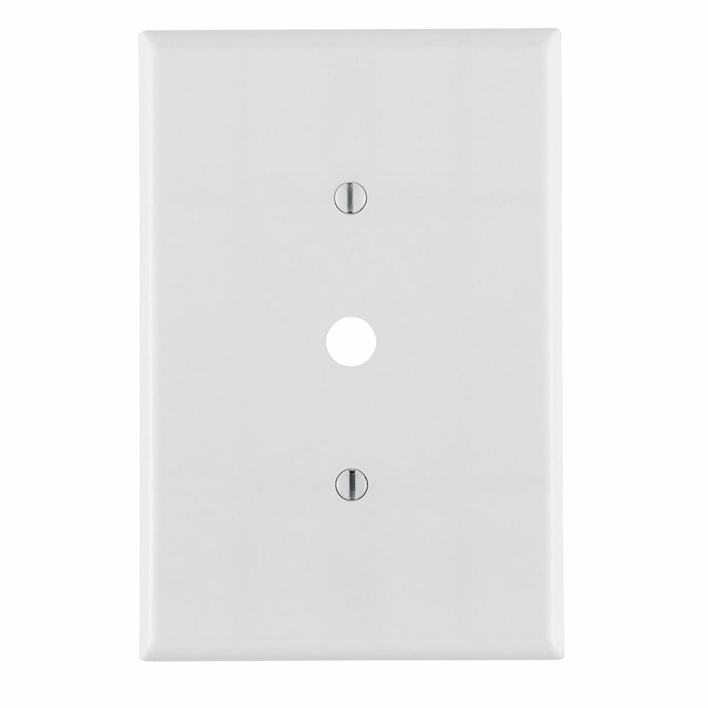 88113 Oversized Telephone/Cable Wallplate, 1 Gangs, 3-1/2 in W, Thermoplastic, Box Mount