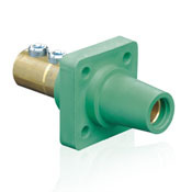 16R22-G 16 Series Female Insulated Single Pole Cam Receptacle, 600 VAC, 400 A, 1/0 to 4/0 AWG Wire, Double Set Screw Connection, NEMA 3R NEMA Rating