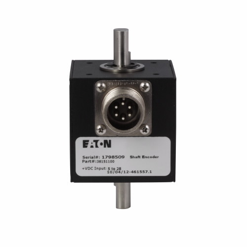38151600 Quadrature Cube Shaft Encoder, For Use With PLC and Counter, 600 Pulse per Revolution, Aluminum, Black Oxide