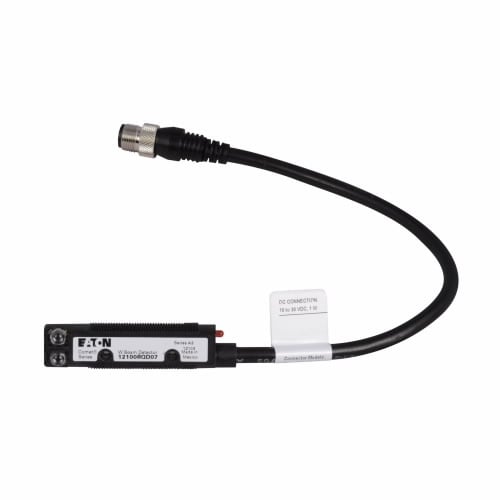 12100RQD07 Comet Forward Viewing Photoelectric Sensor, Tubular Shape, 20 ft, Visible Red Sensing Beam, 3.5 ms Response, NPN/PNP Open Collector Output