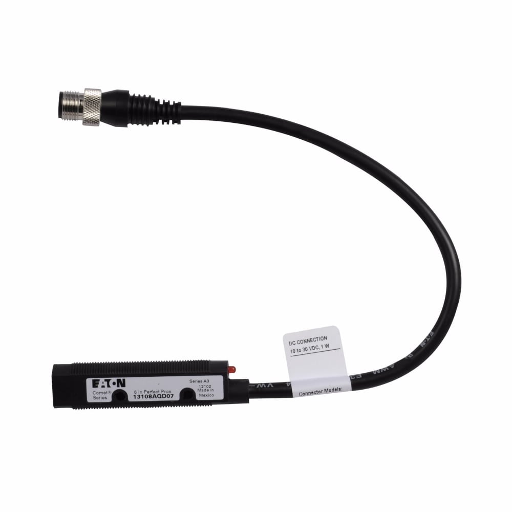 13108AQD07 Comet 3/4-Wire Forward Viewing Photoelectric Sensor, Tubular Shape, 6 in, Infrared Sensing Beam, 1/3.5 ms Response, NPN/PNP Open Collector Output