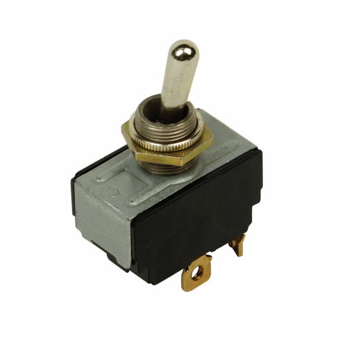 E10E220AS AC Rated On/Off Toggle Switch, 125/250 V AC, 10/20 A, 3/4 hp Power Rating, DPST Contact