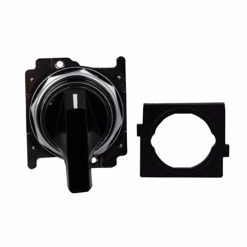 10250T3043-2 Assembled Heavy Duty Non-Illuminated Selector Switch With Cap, 30.5 mm, 2NO Contact, Slow Make/Slow Break Contact, Black