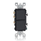 5641-E Decora 3-Way Dual Grounding Combination Switch, 15 A, 120/277 V AC, 1 Poles