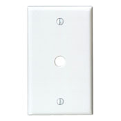 88037 Standard Size Traditional Wallplate, 1 Gang, 2-3/4 in W, Thermoset, Box Mount