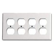 86041 Standard Size Wall Plate, 4 Gangs, 8.19 in W x 4.5 in H, Thermoset, Ivory