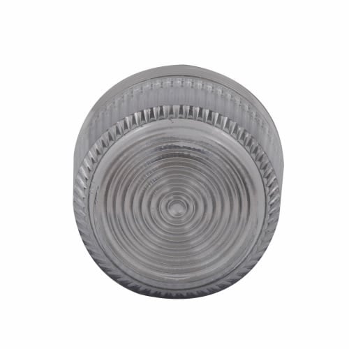 E34H9 Blank Corrosion-Resistant Oiltight/Watertight Indicating Light Lens, 30.5 mm, NEMA 3/3R/4/4X/12/13/IP65 NEMA Rating, Round Shape, Plastic
