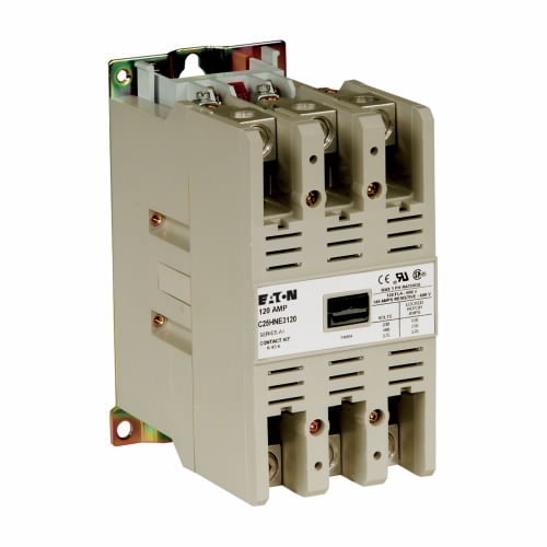 C25HNE3120B Non-Reversing Definite Purpose AC Contactor, 208 to 240 V AC V Coil, 120 A, 1NC Contact, 3 Poles