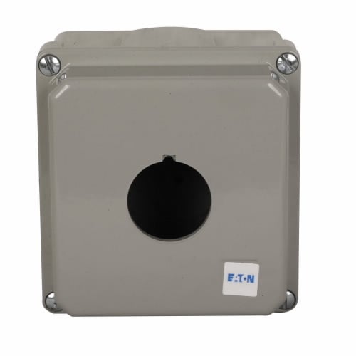 E34N12 2-Element Corrosion-Resistant Oiltight/Watertight Pushbutton Enclosure, 6.2 in L x 5.2 in W x 4 in D, NEMA 4/4X/12/13 NEMA Rating, Die Cast Aluminum