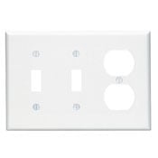 80521 Midway Size Combination Wall Plate, 3 Gangs, 6-3/4 in W x 4-7/8 in H, Thermoset, Brown