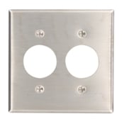 84052-40 Standard Size Traditional Wall Plate, 2 Gangs, 4.56 in W x 4.5 in H, 302 Stainless Steel