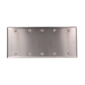 84065-40 Standard Size Blank Wall Plate, 5 Gangs, 10 in W x 4-1/2 in H, 302 Stainless Steel