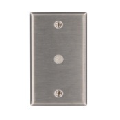 84061-40 Standard Size Traditional Wallplate, 1 Gang, 2-3/4 in W, 302 Stainless Steel, Box Mount