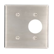 84085-40 Blank Standard Size Combination Wall Plate, 2 Gangs, 4.56 in W x 4.5 in H, 302 Stainless Steel