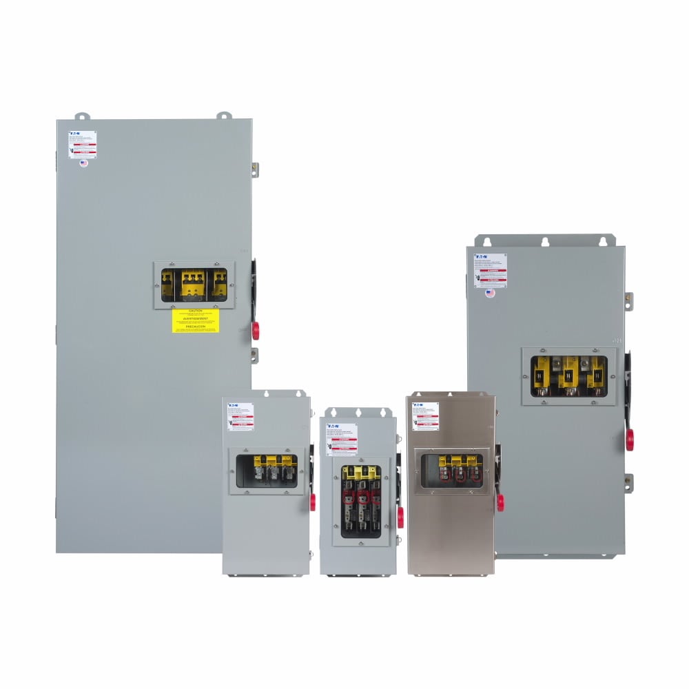 DH363UDKW Heavy Duty Non-Fusible Single Throw Safety Switch With Upper Viewing Window, 600 V AC, 100 A, 20 hp, 40 hp, 50 hp, 75 hp, 100 hp, 3PST Contact, 3 Poles