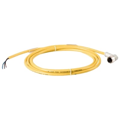 CSDS4A4CY2202-D Global Plus 4-Wire Double End Cable Connector, M12 4-Pin Micro-Style Female x Male Connector, 6-1/2 ft L Cable