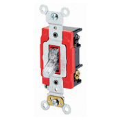 1223-PLC 3-Way Illuminated ON Self-Grounding Toggle Switch, 120 V AC, 20 A, 1 hp Power Rating