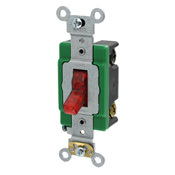 3031-PLR Illuminated ON Self-Grounding Toggle Switch, 120 V AC, 30 A, 2 hp Power Rating