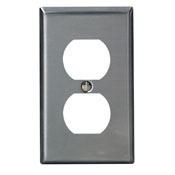 84003 Standard Size Traditional Combination Wall Plate, 1 Gangs, 2-3/4 in W x 4-1/2 in H, 430 Stainless Steel