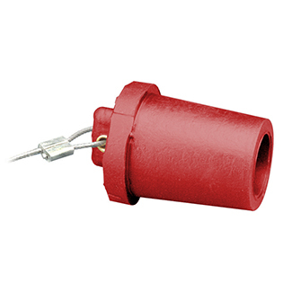 17P21-R Male Taper Nose Protective Cap, For Use With 17 and 23 Series Cam Type Connector, TPV, Red