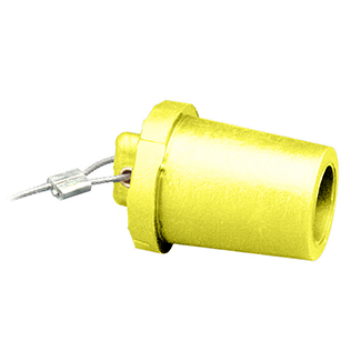 17P21-Y Male Taper Nose Protective Cap, For Use With 17 and 23 Series Cam Type Connector, TPV, Yellow