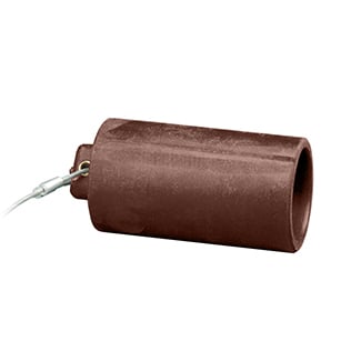 17P22-H Female Taper Nose Protective Cap, For Use With 17 and 23 Series Cam Type Connector, TPV, Brown