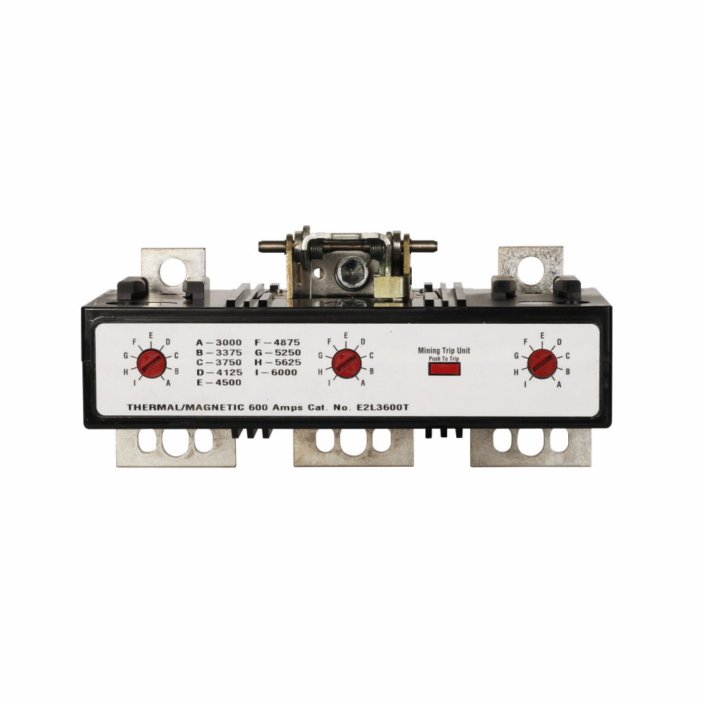 E2L3400W C Series Type E2L Complete Specialty Mining Molded Case Circuit Breaker, 600 V AC/250 V DC, 400 A, 22/25 kA Interrupt, 3 Poles, Thermal Magnetic Trip