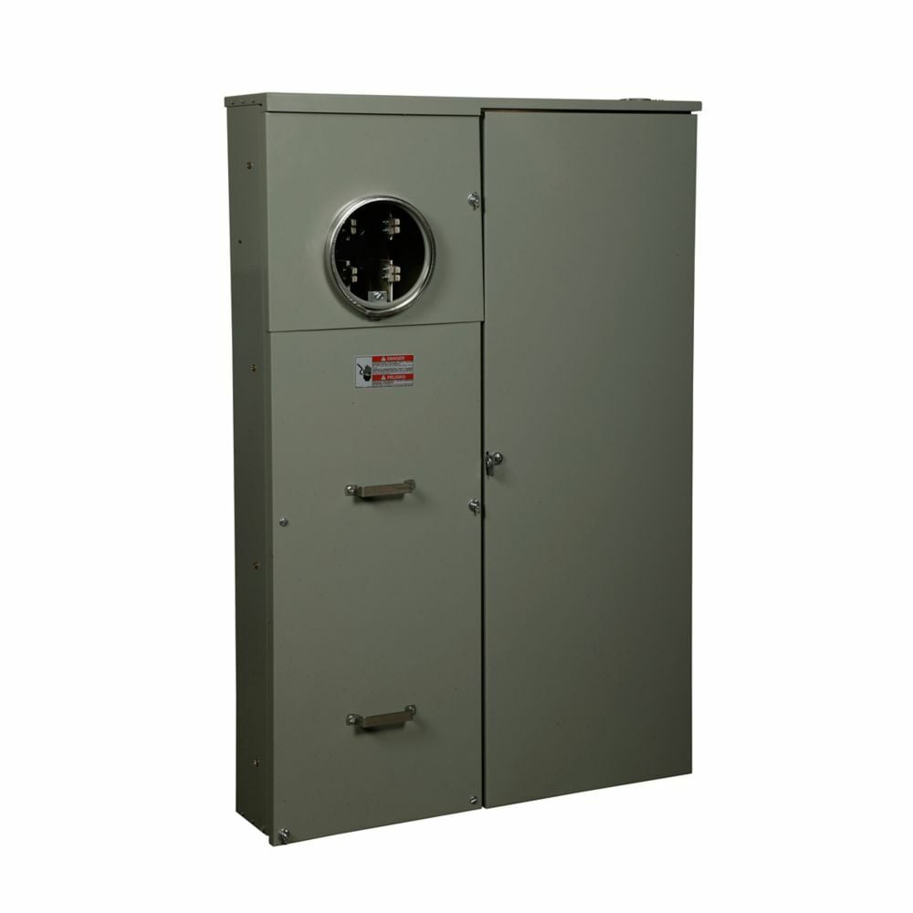 HP404040SH 1-Phase 40-Space Underground Feed House Panel, For Use With CSR2200 Main Circuit Breaker and Type BR/BRH/BWH Secondary Main Circuit Breaker, 400 A at 120/240 V AC, 10/22 kA Interrupt Rating, NEMA 3R Enclosure, Surface Mount, Aluminum