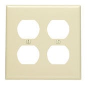 80716-ORG Standard Size Traditional Wall Plate, 2 Gangs, 4.562 in W x 4.5 in H, Thermoplastic, Orange