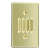 84079-40 Standard Size Louver Wall Plate, 1 Gangs, 4-1/2 in W x 2-3/4 in H, 302 Stainless Steel