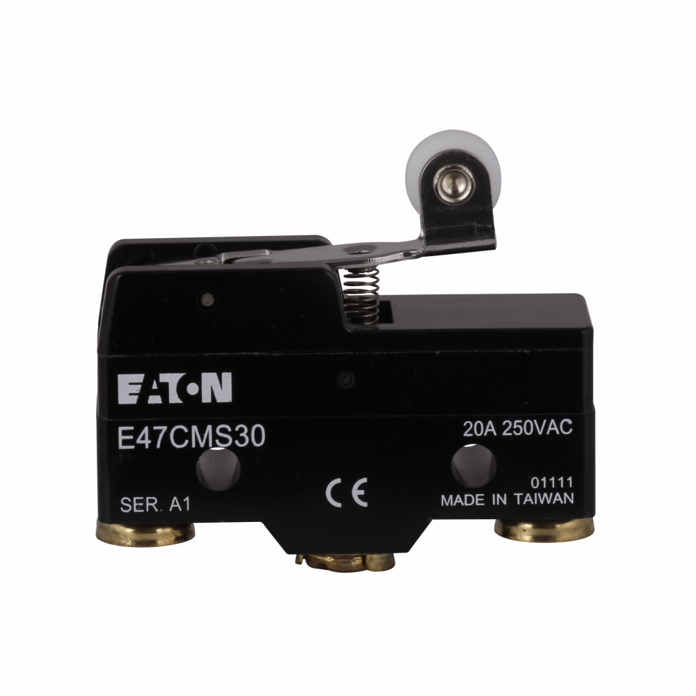 E47CMS30 Basic Precision Limit Switch, 20 A, Roller Lever Actuator, 1 Form C SPDT Contact, 1 Poles