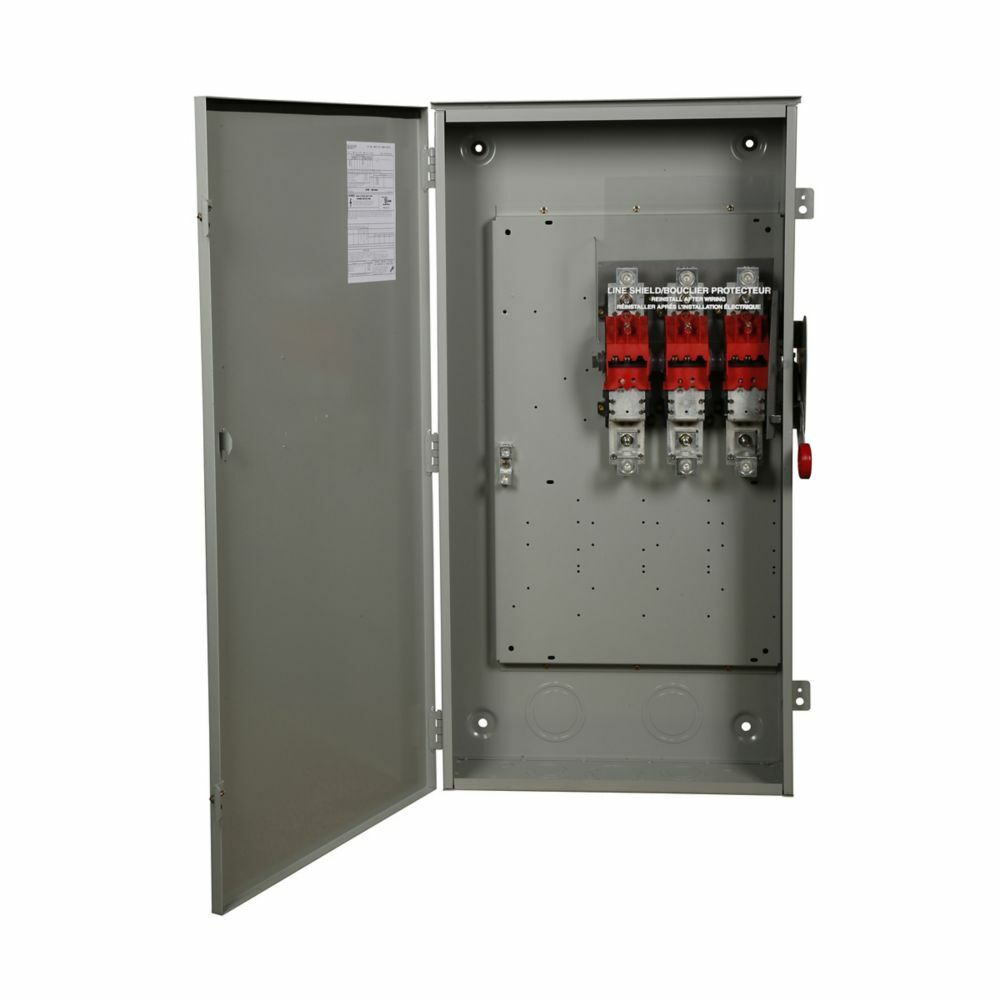 DH365UWKX Heavy Duty Non-Fusible Single Throw Safety Switch, 600 V AC, 400 A, 3 Poles