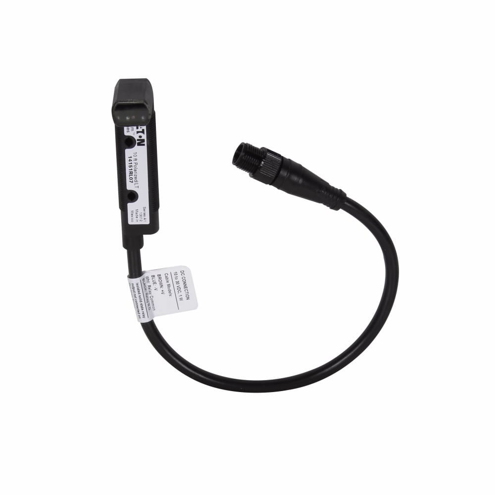 14151RL07 3/4-Wire Photoelectric Sensor, Tubular Shape, 10 ft, Red Laser Sensing Beam, 3 ms Response, Solid State Relay Output