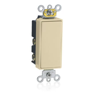 5657-2I Self-Grounding AC Quiet Switch, 120/277 V AC, 15 A, 1/2 hp, 2 hp Power Rating, SPDT Contact