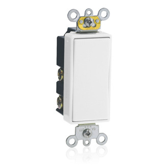 5657-2W Self-Grounding Quiet Switch, 120/277 V AC, 15 A, 1/2 hp, 2 hp Power Rating, SPDT Contact