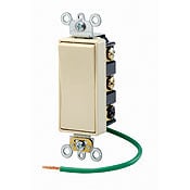 5686-2I Self-Grounding AC Quiet Switch, 120/277 V AC, 15 A, 1/2 hp, 2 hp Power Rating, DPDT Contact