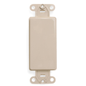 80414-I Decora QuickPort Blank Multimedia Insert With Ears, Plastic, Ivory
