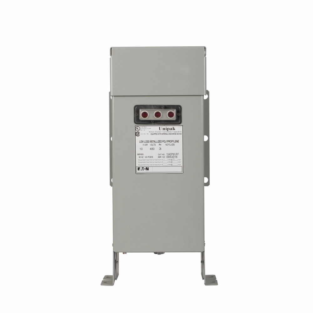 12X23PMURF UniPak 3-Phase Low Voltage Fixed Capacitor Bank, 12.5 kVAR Power Rating, 240 V AC, 30 A, Steel