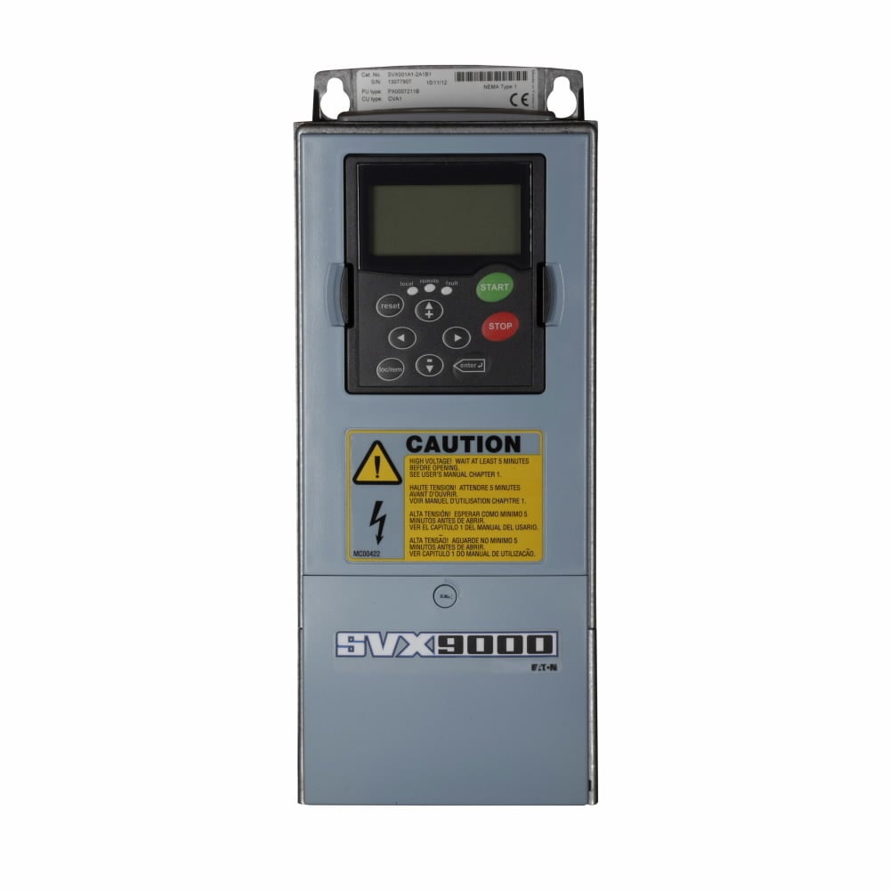 SVXF15A1-4A1B1 SVX9000 3-Phase Independent Adjustable Frequency Drive, 380/500/480 V AC, 3.3/4.3 A, 1-1/2 hp, 5 in W x 7-1/2 in D