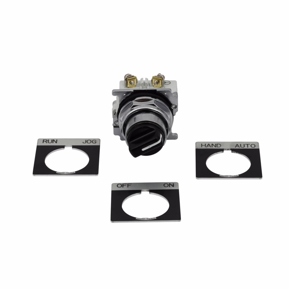 10250T20KB-POP Heavy Duty Oiltight/Watertight Non-Illuminated Selector Switch, 30.5 mm, 1NO-1NC Contact, Black