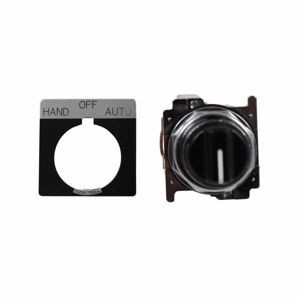 10250T22KB-POP Assembled Heavy Duty Non-Illuminated Selector Switch, 30.5 mm, 1NO Contact, Black