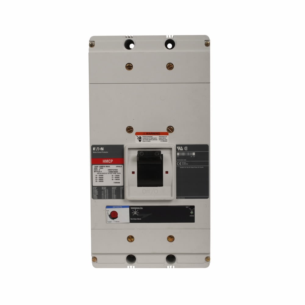 HMCP12Y8W C Series Type HMCP Motor Circuit Protector, 600 V AC/250 V DC, 12 A, 3 Poles, Magnetic Trip